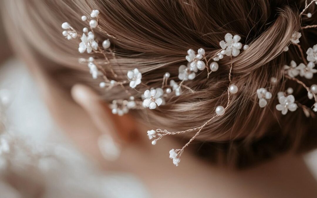 40 idees de coiffure mariage pour cheveux coupes au carre : L’elegance du chignon boheme tresse